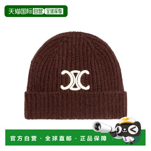 女士帽子 TRIOMPHE AA08P384D19BR 棕色 无缝羊绒 AW2025 CELINE