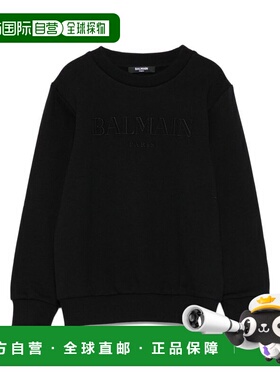 BALMAIN 男童夹克 BX4Q50Z3183930NE AW2025 黑色 SWEATSHIRT