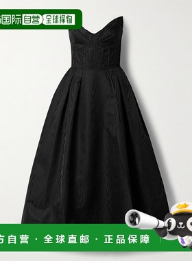 1h可退 潮奢 REBECCA VALLANCE 女士 Luiza moire 无肩带褶裥中长