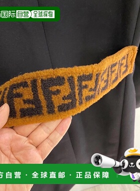 FENDI 男士外套 FF0164A517F0QA1 AW2018 黑色 长款徽标大衣男装