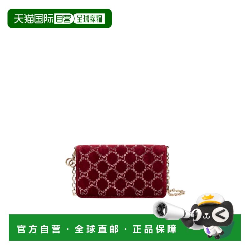 GUCCI 女士钱包 853574FAFNT6207 SS2026 红色 GG链式钱包