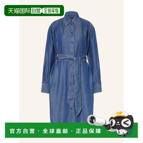 1h可退 BOSS 女士连衣裙 100309600117000 CO 蓝色 DELEGANT shir