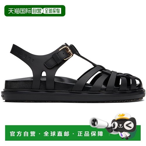 1h可退 潮奢 Marni 玛尼 女士 黑色 Fisherman Fussbett 凉鞋 SAM