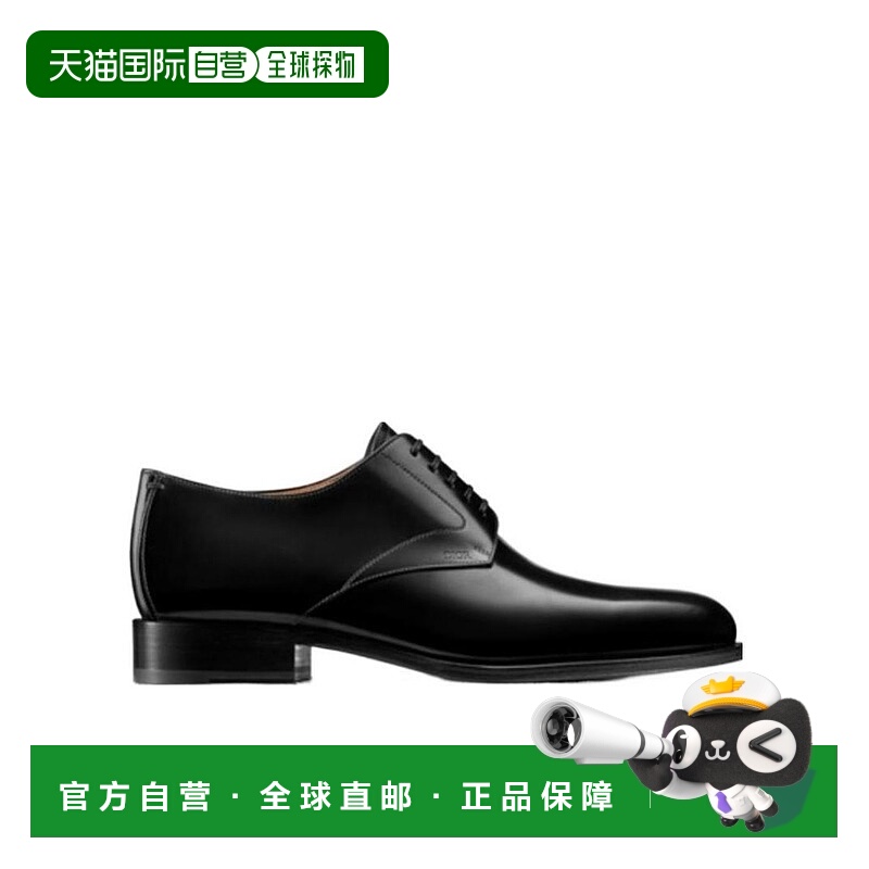 1h可退 DIOR 男士商务正装鞋 3DE305YONH969 SS2024 黑色 徽标商