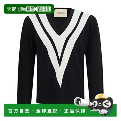 VALENTINO 男士针织衫 VKC38LBG99RA SS2026 黑色 长袖毛衣