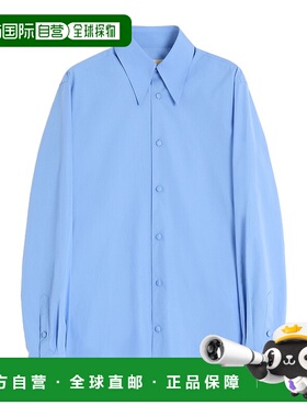 VALENTINO 男士衬衫 VABS20B57DPQ AW2025 蓝色 长袖衬衫