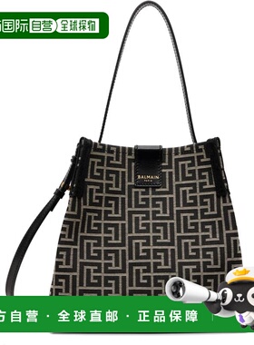 1h可退 潮奢 Balmain 巴尔曼 女士 黑色 Release 水桶包 GN1CA032