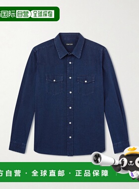 1h可退 潮奢 Tom Ford 汤姆 福特 男士 牛仔布衬衫 HDS001FMC289U