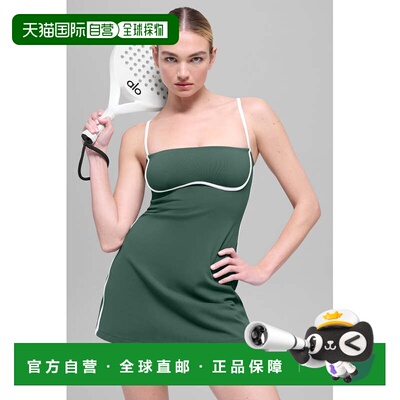 alo yoga Airbrush 拼色设计休闲透气网球内带底裤吊带连衣裙 女w