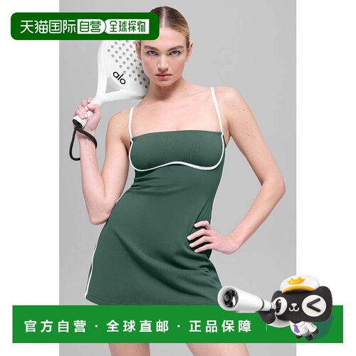 alo yoga Airbrush 拼色设计休闲透气网球内带底裤吊带连衣裙 女w
