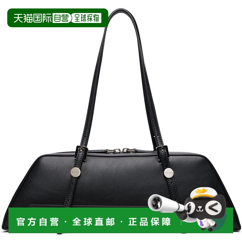 1h可退 潮奢 Marni 玛尼 女士 黑色 Dot Long 单肩包 SBMP0245U0P