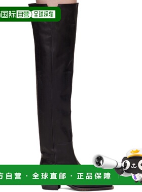 1h可退 潮奢 KHAITE 女士 黑色 Clive Flat 高筒靴 F1114945