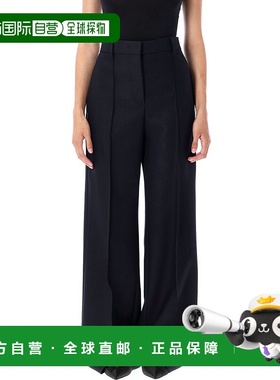 PRADA 女士休闲裤 P263J16OXF0008 AW2025 蓝色 PANTALONI阔腿裤