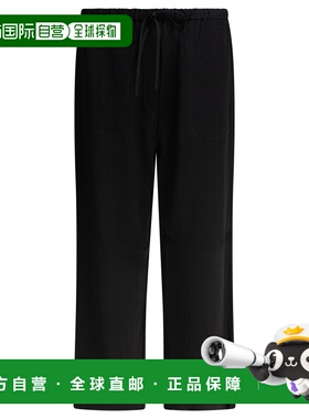 TOTEME 女士休闲裤 252WRB1709FB0192001 SS2025 黑色阔腿裤