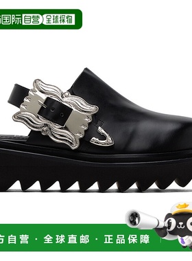 1h可退 潮奢 Toga Pulla 女士 黑色针扣穆勒鞋 FTGPW120509005