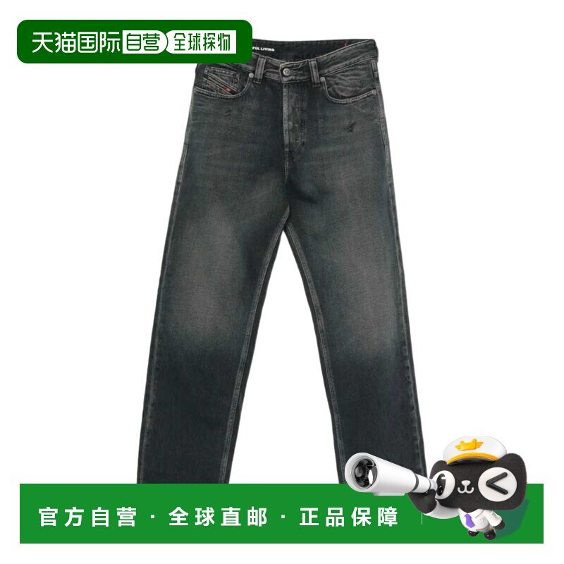 DIESEL 女士牛仔裤 A0701909N6701 SS2026 黑色 腰带环牛仔裤 - 实物图