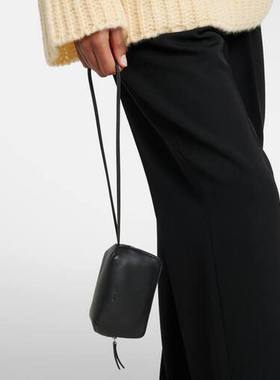 1h可退 潮奢 The Row 女士 Owen 皮革手包 black黑色 舒适时尚