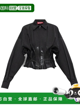 DIESEL 女士夹克 A209870SLCF93R SS2026 黑色 长袖休闲夹克