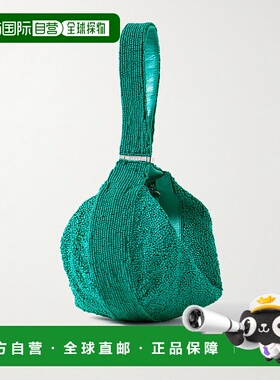 1h可退 潮奢 Staud 女士 Demy 珠饰皮革手提包 H25P6028BVTEAL