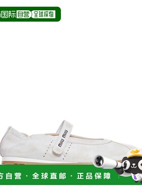 潮奢 Miu Miu 缪缪 女士 PLUME 复古质感绒面革平底鞋 5F370EF005