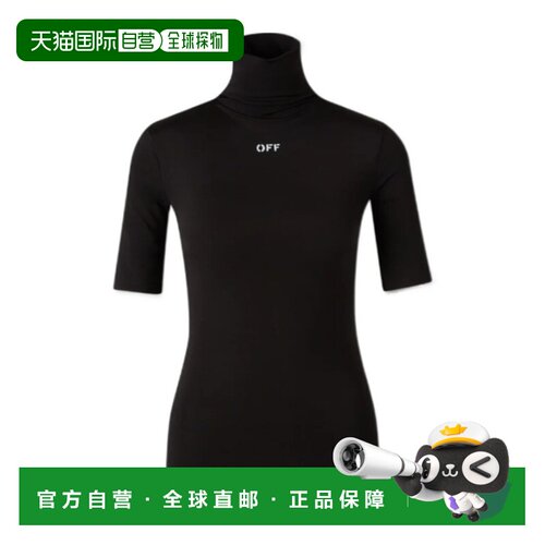 OFF-WHITE 女士T恤 2FA00629TW003 AW2026 黑色 高领T恤