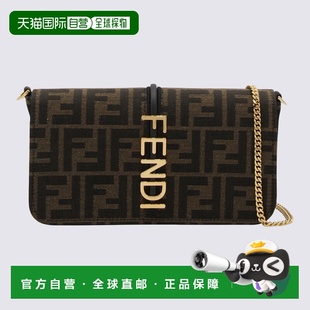 8BS076AD23F1BA1 棕色 女士钱包 FENDI