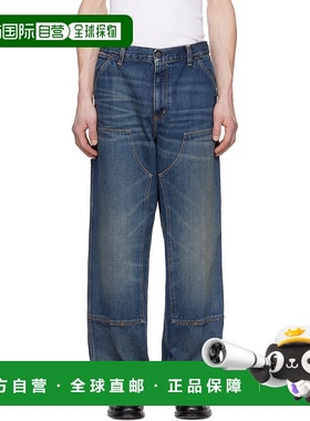 1h可退 潮奢 CARHARTT WIP 男士 蓝色 Double Knee 牛仔裤 I03269