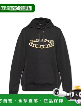 BALMAIN 男士卫衣 FH1JT047GE97EAD AW2025 黑色帽衫 Hoodie