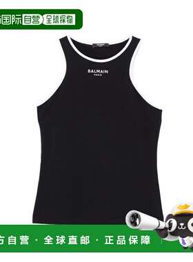 BALMAIN 女童背心吊带 BY8A12Z3277930BC SS2026 黑色