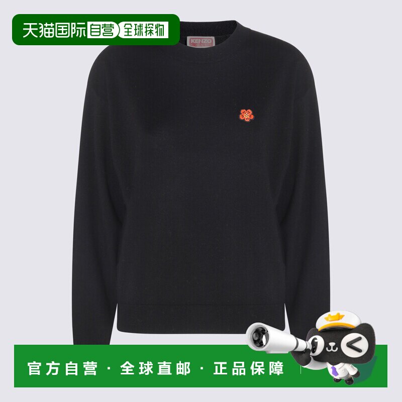 KENZO 女士针织衫 FD52PU3813LB99J SS2025 黑色 Crew-neck wool