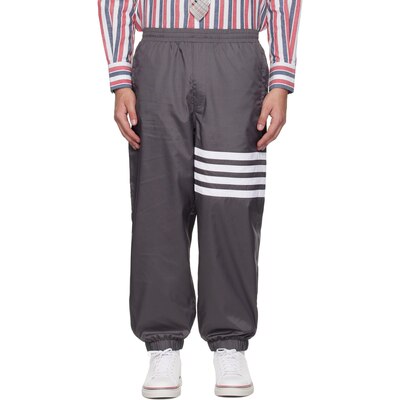 潮奢 Thom Browne 汤姆 布朗 男士 灰色 Shiny Ripstop 4-Bar 运