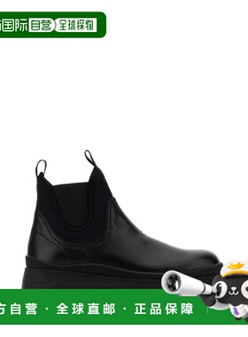 1h可退 潮奢 Prada 普拉达 男士 黑色皮质短靴 2TE147FG0003KGK