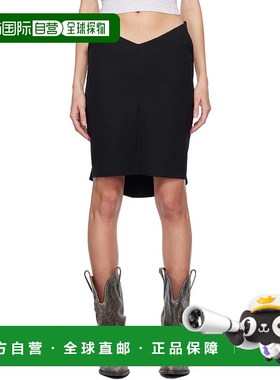 1h可退 潮奢 Dsquared2 二次方 女士 黑色 Plunged Tailor 短裙 S