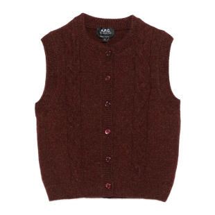 棕色 香港直邮A.P.C. AW2025 WOASGF22334GAC 纽扣毛 女士针织衫