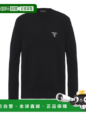 PRADA 男士针织毛衣 UMB42411LMS222F0002 CO 黑色 羊绒圆领针织