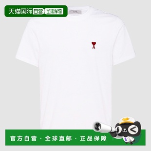 Ami Paris 男士T恤 BFUTS035724100 AW2025 白色 'Ami de Coeur'