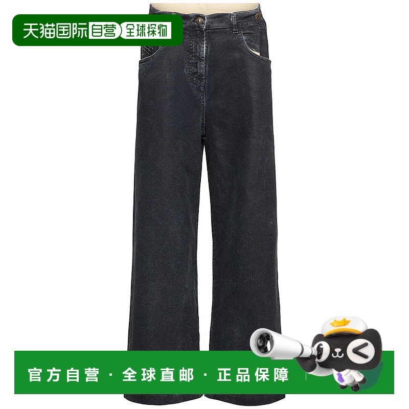 1h可退 潮奢 The Attico 女士 Mat涂层帆布阔腿牛仔裤