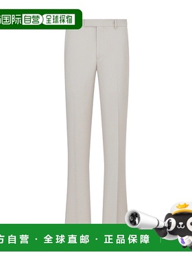 DIOR 男士休闲裤 013C120A5180C800 CO 灰色 徽标羊毛休闲裤