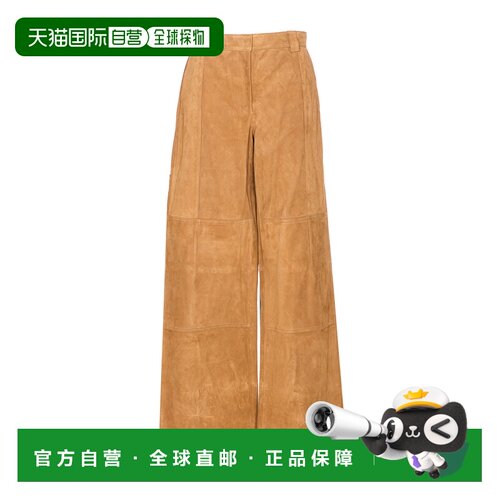 1h可退 TORY BURCH 女士休闲裤 176338222 AW2025 棕色阔腿裤