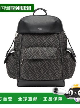 FENDI 男士双肩包 7VZ084ASLEF0R2K AW2024 黑色 FF 提花背包