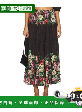 1h可退 潮奢 SEA 海洋 女士 Viktoria 印花中长半身裙 RS26126