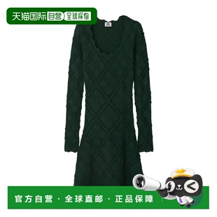 黑色 BURBERRY SS2024 80847121 羊毛针织连衣裙 女士半身裙