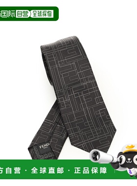 FENDI 男士围巾 FXC023AYBSF0QA1 AW2025 灰色 CRAVATTA 6,5CM FF