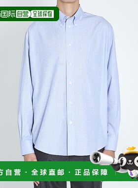 FENDI 男士衬衫 FS1308ATM1F0U3X CO 蓝色 FF COTTON长袖SHIRT