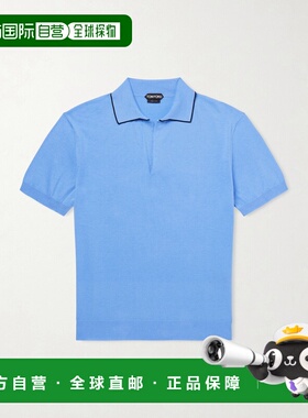 潮奢 Tom Ford 汤姆 福特 男士 海岛棉真丝混纺Polo衫 KPS041YMC0