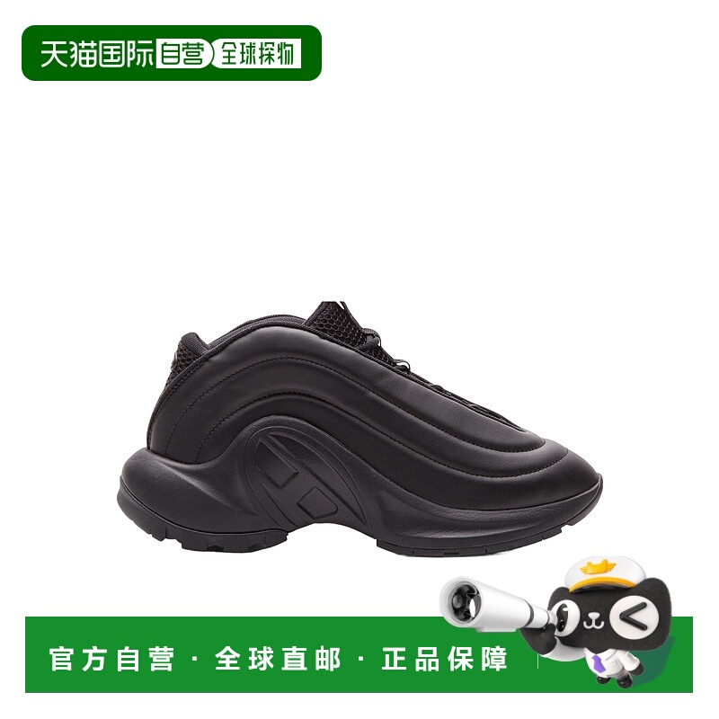 1h可退 DIESEL 男士运动鞋 SDRUNNERP6691T8013 AW2024 黑色