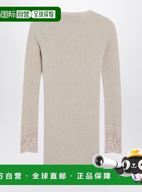 VALENTINO 女士针织衫 7B0KC69G9SHDPT AW2025 白色羊绒连衣裙