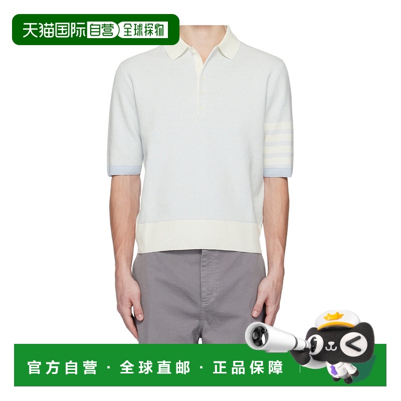 1h可退 THOM BROWNE 男士T恤 MKP146AY6011480 SS2025 蓝色