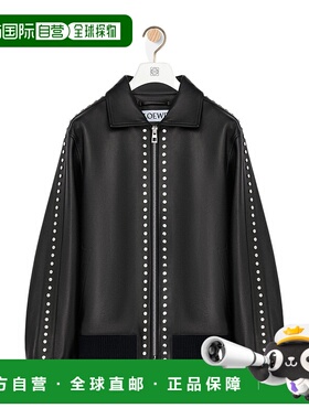 LOEWE 男士夹克 H526Y34L621100 AW2025 黑色 纳帕小羊皮飞行员夹