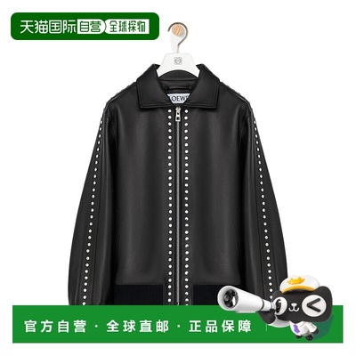 LOEWE 男士夹克 H526Y34L621100 AW2025 黑色 纳帕小羊皮飞行员夹